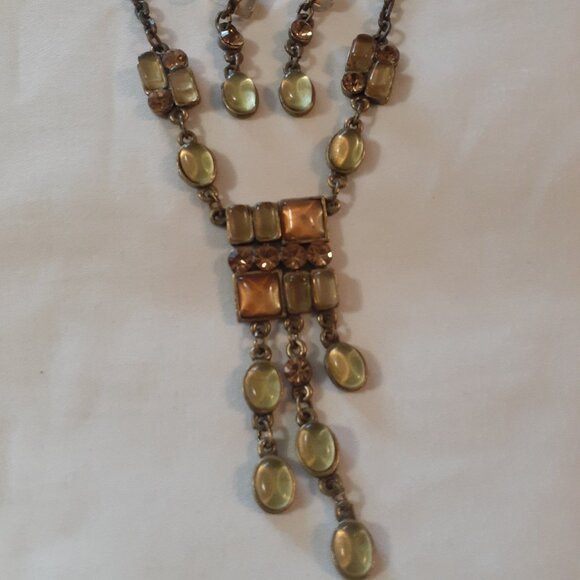 JS Necklace and Earring Set - Picture 1 of 5